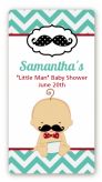 Little Man Mustache - Custom Rectangle Baby Shower Sticker/Labels Little Man Mustache - Custom Rectangle Baby Shower Sticker/Labels