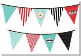 Little Man Mustache - Baby Shower Themed Pennant Set