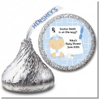 Little Doctor On The Way - Hershey Kiss Baby Shower Sticker Labels