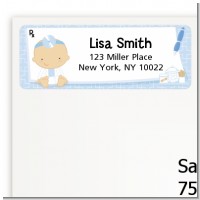 Little Doctor On The Way - Baby Shower Return Address Labels