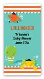 Little Monster - Custom Rectangle Baby Shower Sticker/Labels