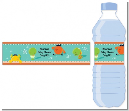Little Monster - Personalized Baby Shower Water Bottle Labels