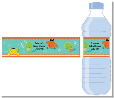 Little Monster - Personalized Baby Shower Water Bottle Labels