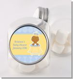 Little Prince African American - Personalized Baby Shower Candy Jar