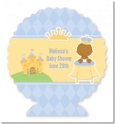 Little Prince African American - Personalized Baby Shower Centerpiece Stand