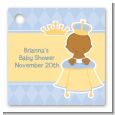 Little Prince African American - Personalized Baby Shower Card Stock Favor Tags thumbnail