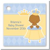 Little Prince African American - Personalized Baby Shower Card Stock Favor Tags