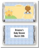Little Prince African American - Personalized Baby Shower Mini Candy Bar Wrappers