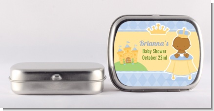 Little Prince African American - Personalized Baby Shower Mint Tins