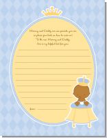 Little Prince African American - Baby Shower Notes of Advice