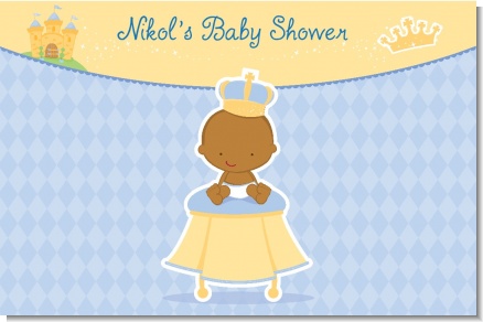 Little Prince African American - Personalized Baby Shower Placemats