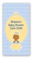 Little Prince African American - Custom Rectangle Baby Shower Sticker/Labels thumbnail