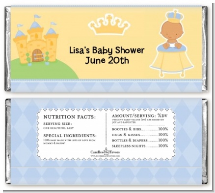 Little Prince Hispanic - Personalized Baby Shower Candy Bar Wrappers