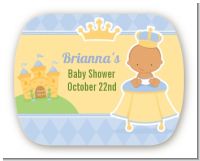 Little Prince Hispanic - Personalized Baby Shower Rounded Corner Stickers