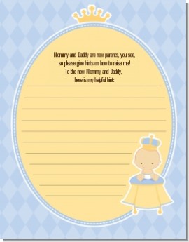 Little Prince - Baby Shower Notes of Advice