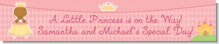 Little Princess African American - Personalized Baby Shower Banners