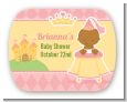 Little Princess African American - Personalized Baby Shower Rounded Corner Stickers thumbnail