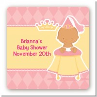 Little Princess Hispanic - Square Personalized Baby Shower Sticker Labels