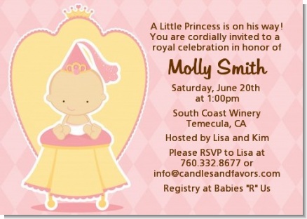 Little Princess - Baby Shower Invitations