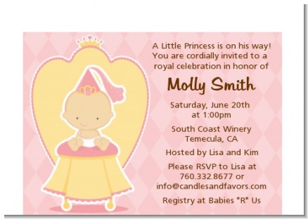 Little Princess - Baby Shower Petite Invitations