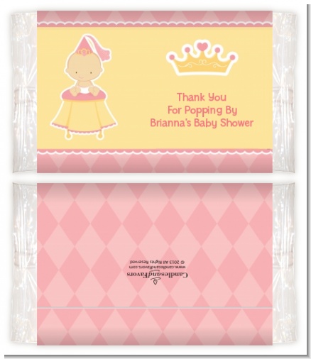 Little Princess - Personalized Popcorn Wrapper Baby Shower Favors