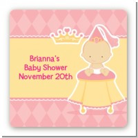 Little Princess - Square Personalized Baby Shower Sticker Labels