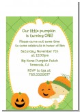 Little Pumpkin Asian - Birthday Party Petite Invitations