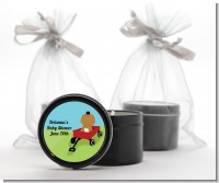 Little Red Wagon - Baby Shower Black Candle Tin Favors
