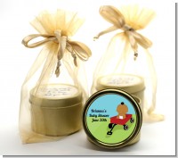 Little Red Wagon - Baby Shower Gold Tin Candle Favors