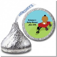 Little Red Wagon - Hershey Kiss Baby Shower Sticker Labels