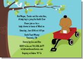 Red Wagon Baby Shower Invitations