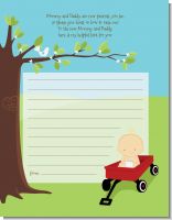 Little Red Wagon - Baby Shower Notes of Advice