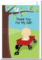 Little Red Wagon Baby Shower Thank You Cards