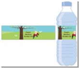 Little Red Wagon - Personalized Baby Shower Water Bottle Labels