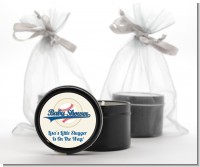 Little Slugger Baseball - Baby Shower Black Candle Tin Favors