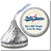 Little Slugger Baseball - Hershey Kiss Baby Shower Sticker Labels