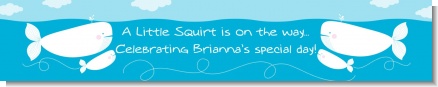 Little Squirt Whale - Personalized Baby Shower Banners