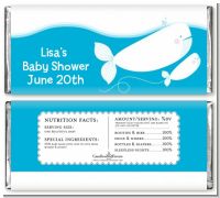 Little Squirt Whale - Personalized Baby Shower Candy Bar Wrappers