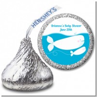 Little Squirt Whale - Hershey Kiss Baby Shower Sticker Labels