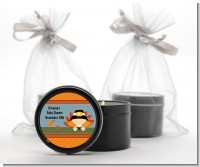 Little Turkey Boy - Baby Shower Black Candle Tin Favors