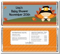 Little Turkey Boy - Personalized Baby Shower Candy Bar Wrappers