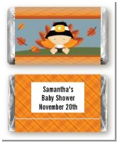 Little Turkey Boy - Personalized Baby Shower Mini Candy Bar Wrappers