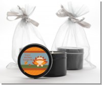 Little Turkey Girl - Baby Shower Black Candle Tin Favors