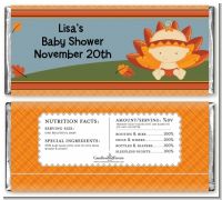 Little Turkey Girl - Personalized Baby Shower Candy Bar Wrappers