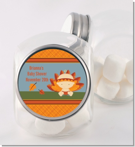 Little Turkey Girl - Personalized Baby Shower Candy Jar