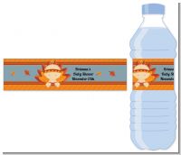 Little Turkey Girl - Personalized Baby Shower Water Bottle Labels