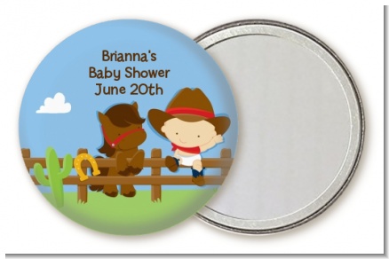 Little Cowboy - Personalized Baby Shower Pocket Mirror Favors