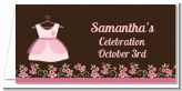 Little Girl Outfit - Personalized Baby Shower Place Cards