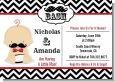 Little Man Mustache Black/Grey - Baby Shower Invitations thumbnail