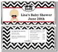 Little Man Mustache Black/Grey - Personalized Baby Shower Candy Bar Wrappers thumbnail